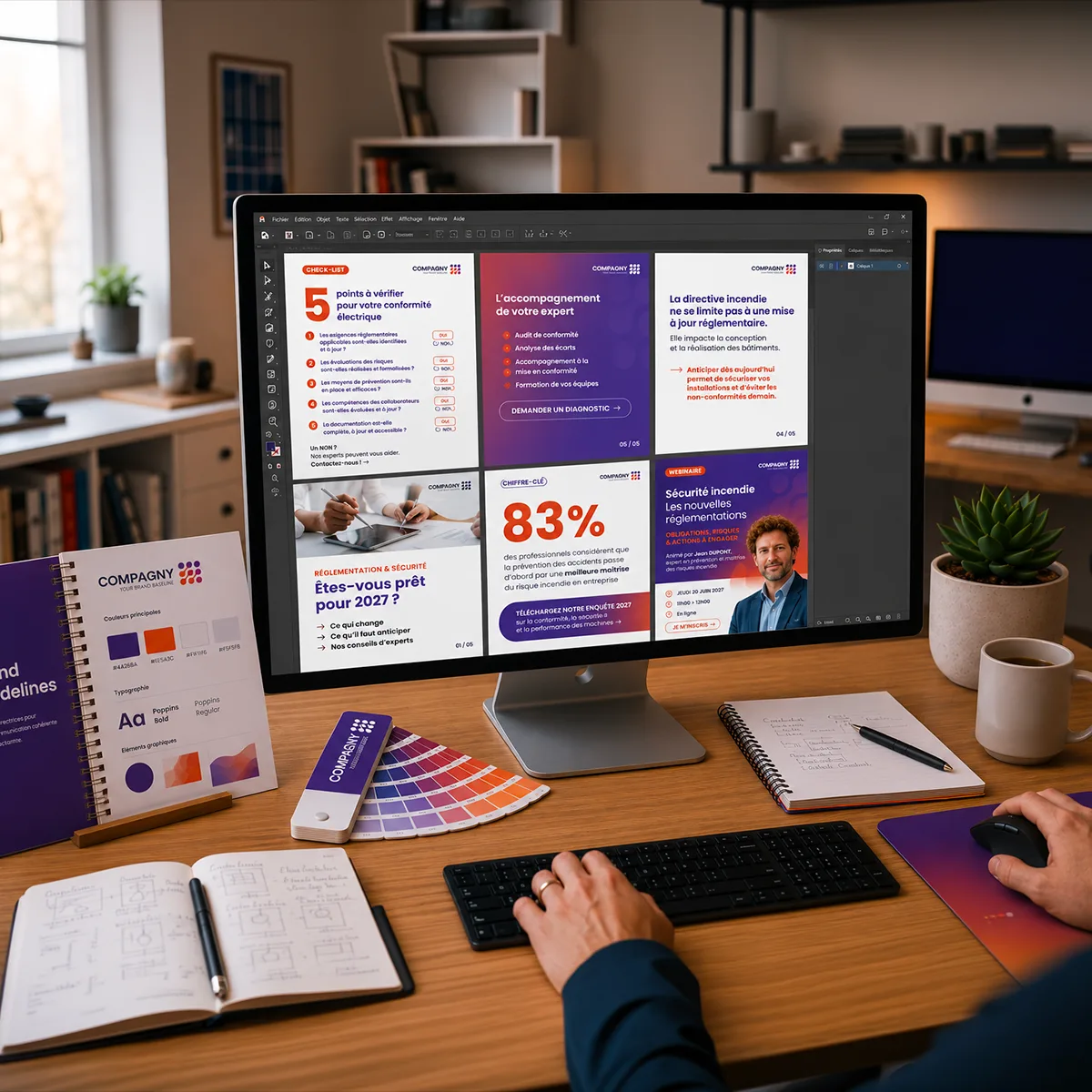 Direction artistique conception templates Canva B2B