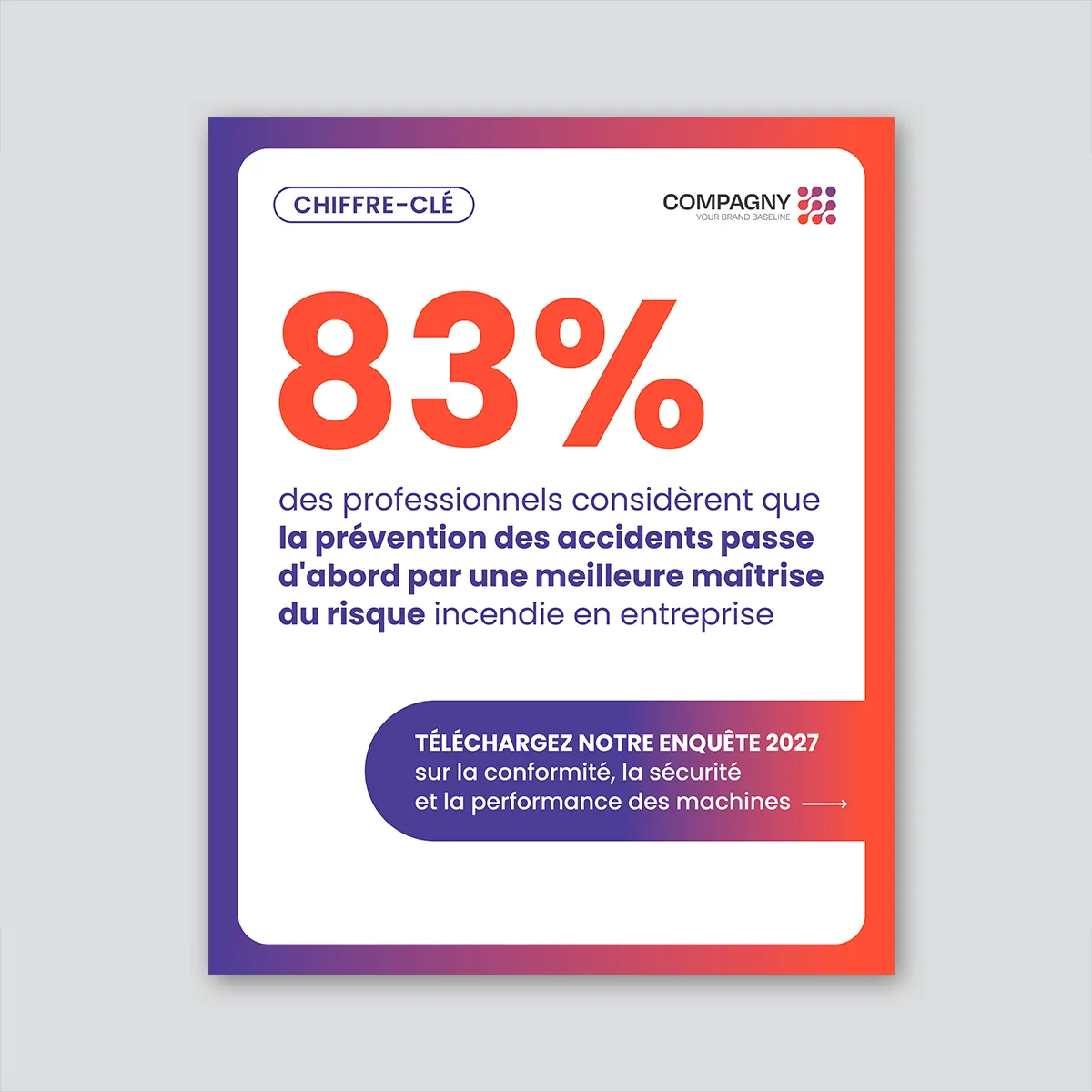 Template Canva B2B chiffre clé visuel LinkedIn