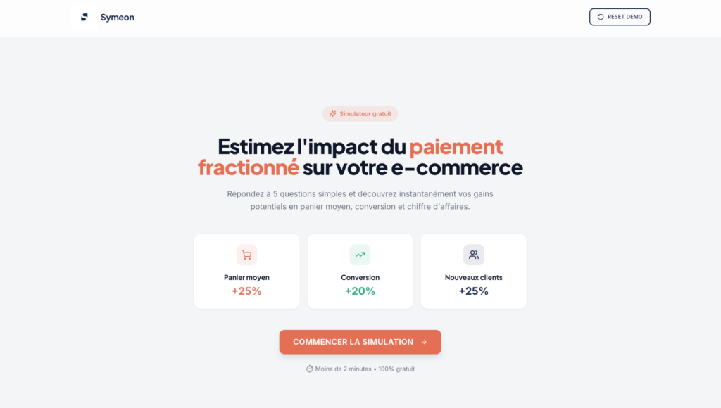 Preview calculateur ROI interactif B2B