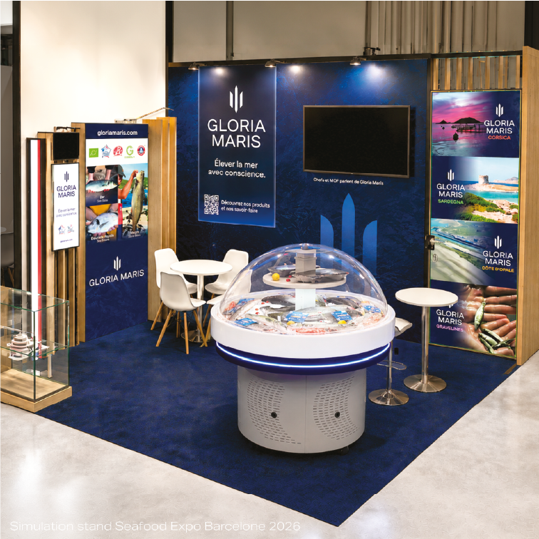 Agence charte graphique Gloria Maris stand Seafood Expo Global Barcelone