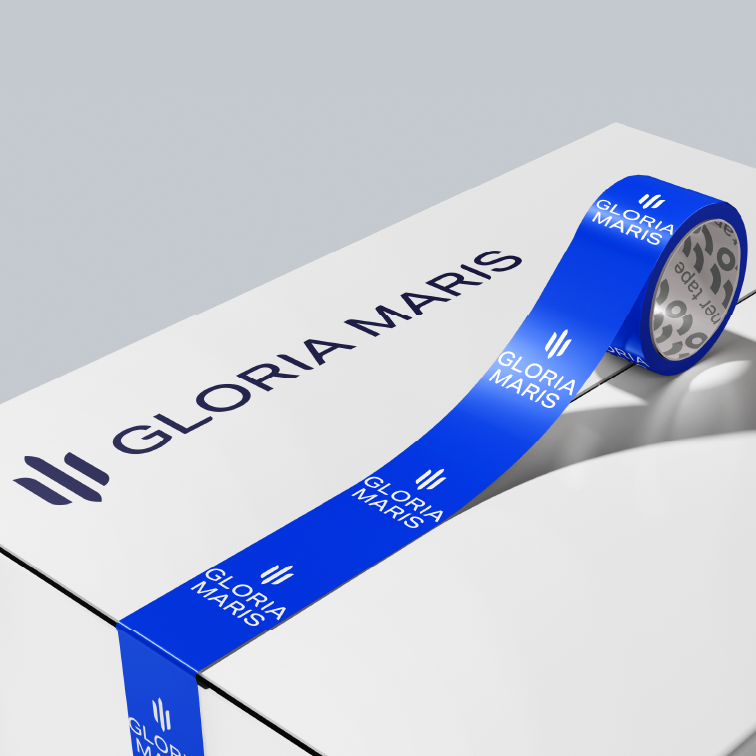 Agence charte graphique Gloria Maris ruban adhésif packaging
