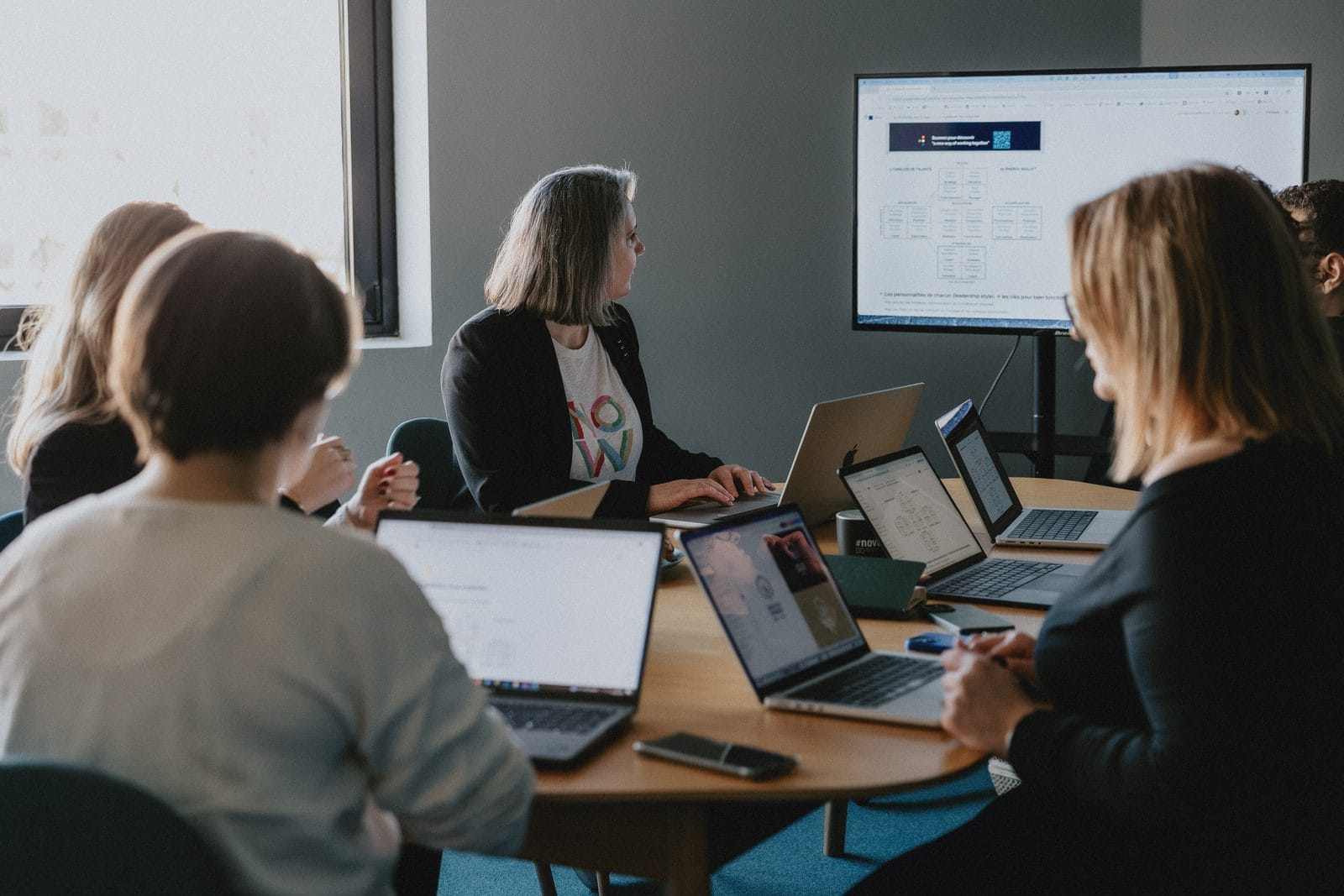 Session de travail en équipe chez Nova